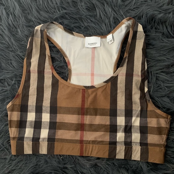 Burberry check racer back bra top - Picture 4 of 10